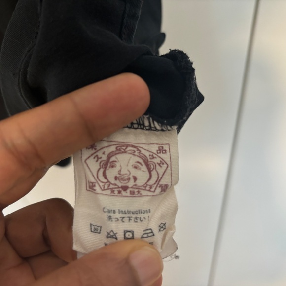 EVISU Black Reverse Logo T-shirt/ tee - Picture 5 of 8